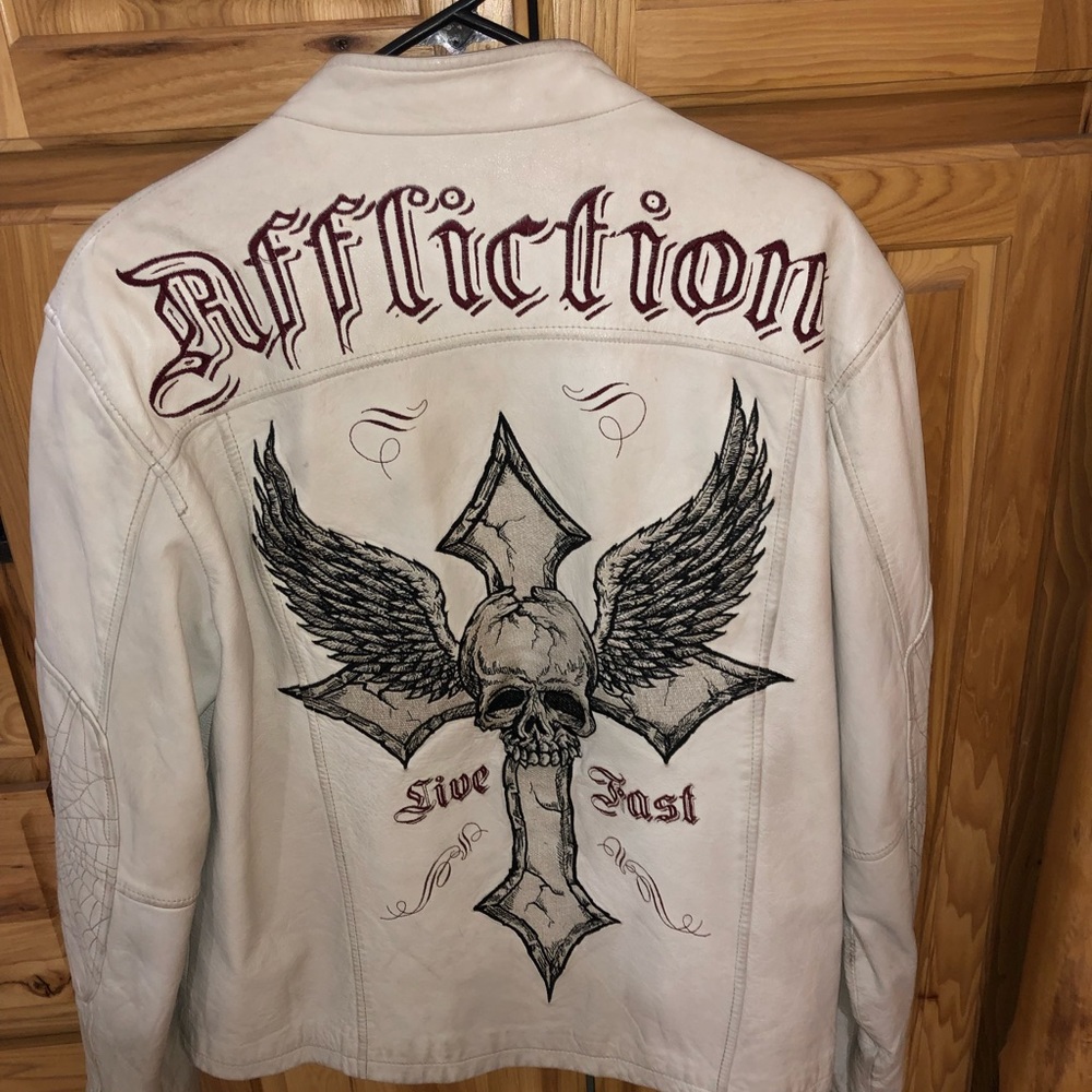 Limited edition affliction leather jacket..